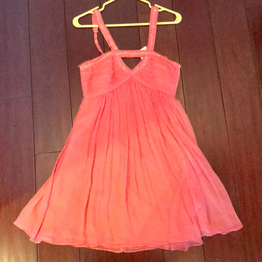 Salmon Beaded BCBG Dress